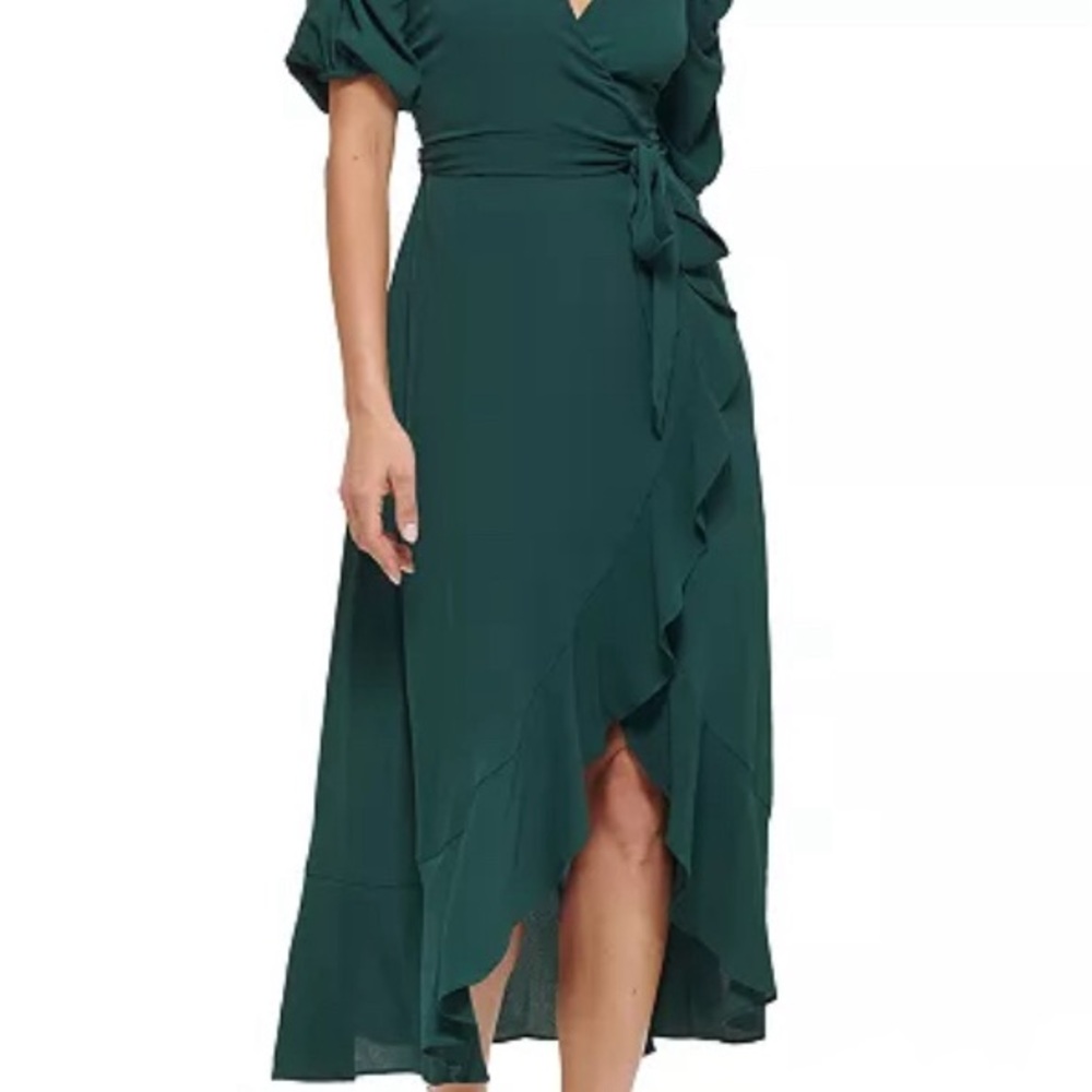 Kensie Deep Teal Long Sleeve Dress